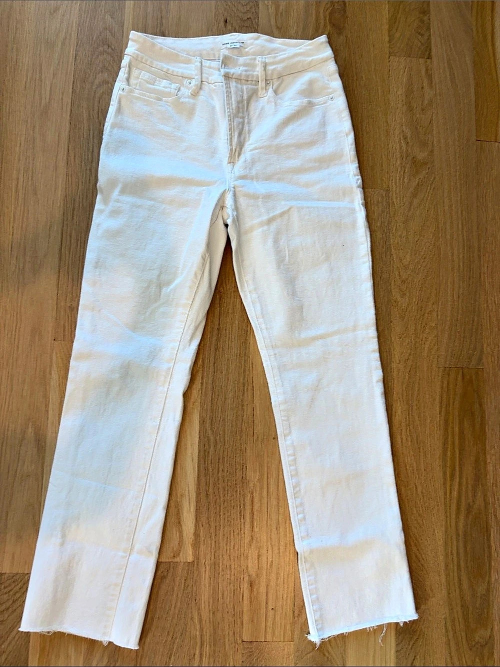 Good American White Straight Leg Jeans